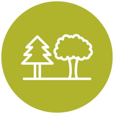 Ağaç. Web simgesi basit illüstrasyon