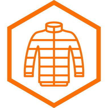 turuncu ceket ikonu. vektör illüstrasyonu