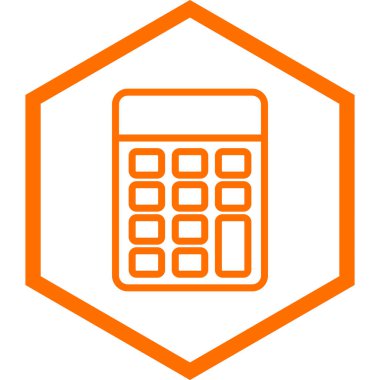 hesap makinesi simgesi, vektör illüstrasyonu