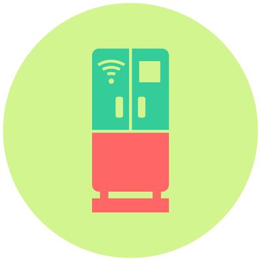 Modern Smart Fridge simgesinin vektör çizimi
