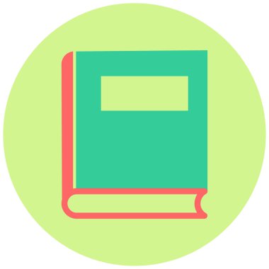 Kitap. Web simgesi basit illüstrasyon