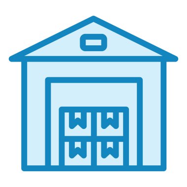 Depo. Web simgesi basit illüstrasyon 