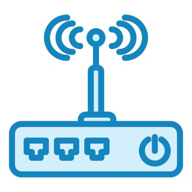 Kablosuz yönlendirici. Web simgesi basit illüstrasyon 