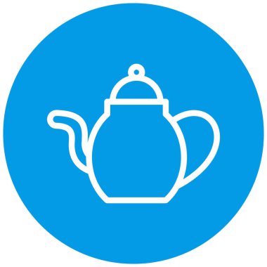 çaydanlık simgesi, vektör illüstrasyonu