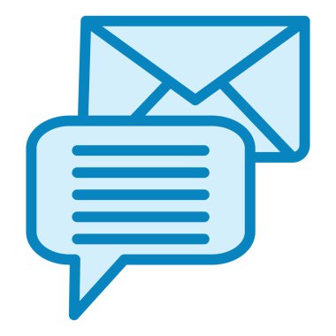 Mesaj var. Web simgesi basit illüstrasyon