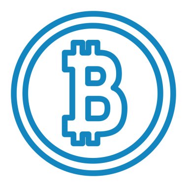 Bitcoin simgesi vektör illüstrasyonu