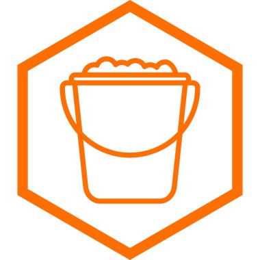 Kova. Web simgesi basit illüstrasyon