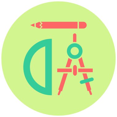 Geometri. Web simgesi basit illüstrasyon