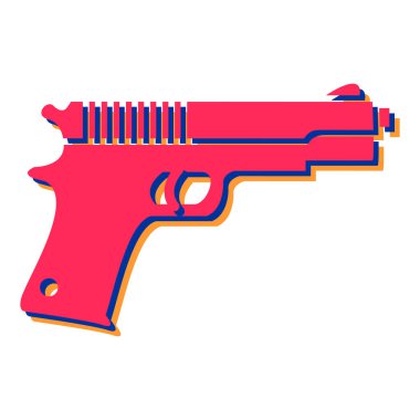 Bir silah simgesinin vektör illüstrasyonu