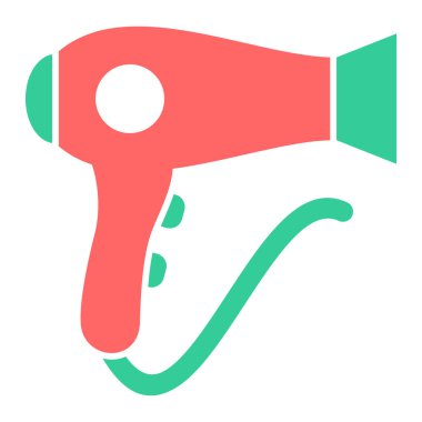 Saç kurutma makinesi. Web simgesi basit tasarım