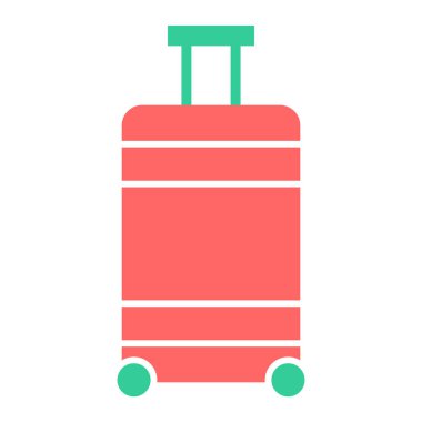 seyahat çantası ikonu. vektör illüstrasyonu