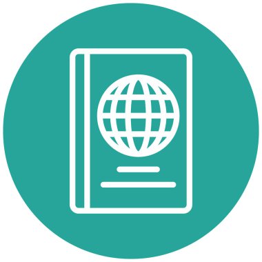 Pasaport. Web simgesi basit illüstrasyon