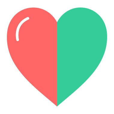 Kalp ikonu vektör illüstrasyonu