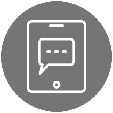 Cep telefonu simgesi, vektör illüstrasyonu