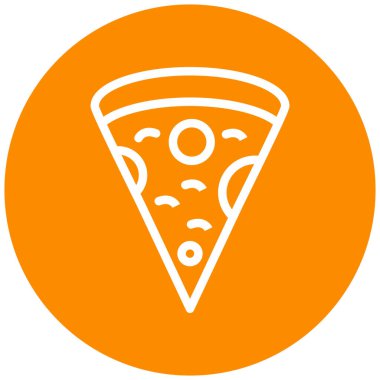 Pizza ikonu vektör illüstrasyonu