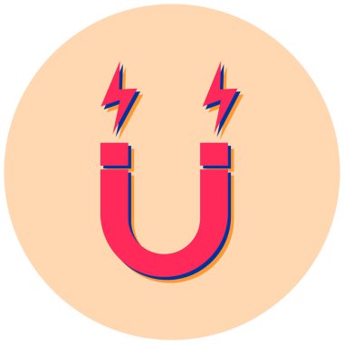 Mıknatıs Web simgesi basit illüstrasyon