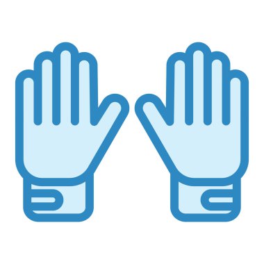 Kaleci Eldivenleri modern ikon vektör resimlemesi 