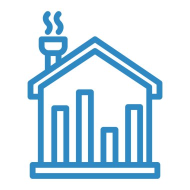 Bir ev simgesinin vektör illüstrasyonu