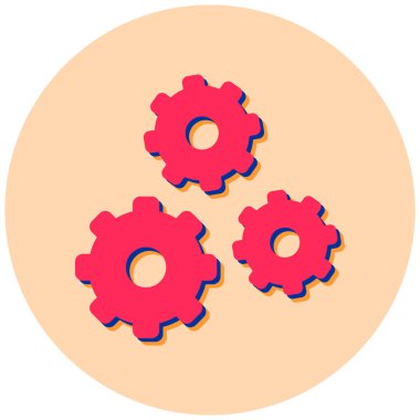 Dişliler. Web simgesi basit illüstrasyon