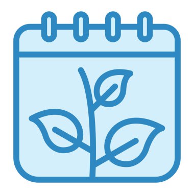 Eko takvim ikonu vektör illüstrasyonu