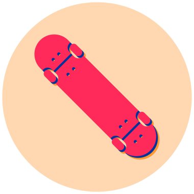 Kaykay. Web simgesi basit illüstrasyon