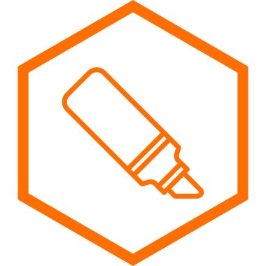 Kalem. Web simgesi basit illüstrasyon