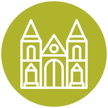 Kiliseye. Web simgesi basit tasarım