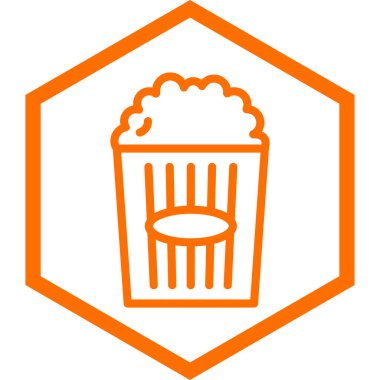 patlamış mısır vektör simgesi modern basit illüstrasyon