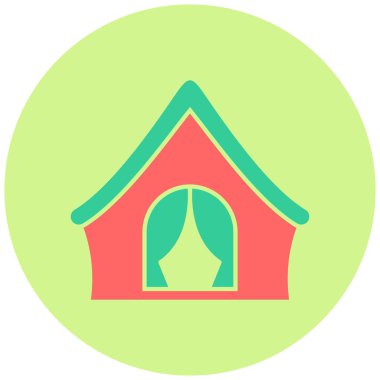 çadır ağ simgesi basit illüstrasyon