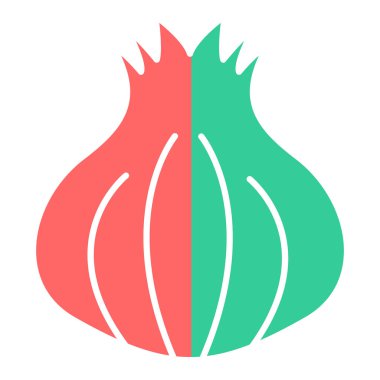 Sarımsak simgesinin vektör illüstrasyonu