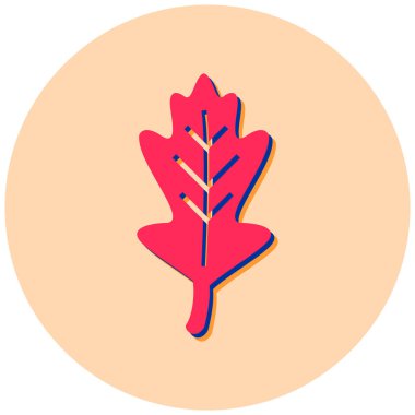 Yaprak. Web simgesi basit illüstrasyon