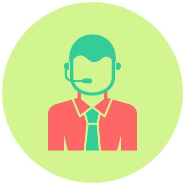 Yorumcu. Web simgesi basit illüstrasyon