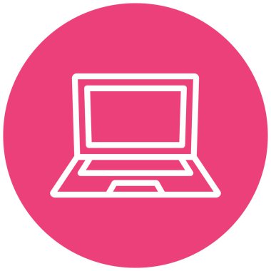 dizüstü bilgisayar vektörü düz simgesi