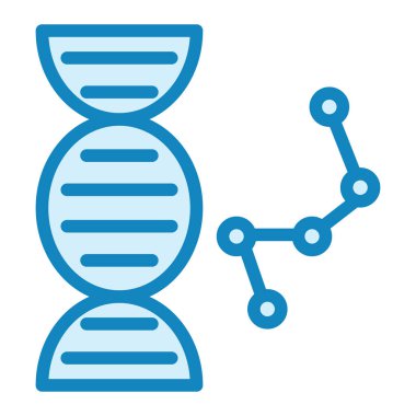 Genetik Mühendisliği ikon vektörü. Bilim araştırması ve sağlık hizmeti işareti. izole edilmiş sınır sembolü çizimi