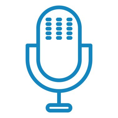 Mikrofon. Web simgesi basit illüstrasyon