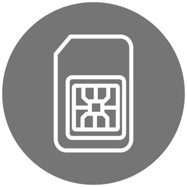 mobil kart simgesi, vektör illüstrasyonu