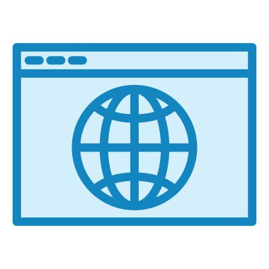 Tarayıcı. Web simgesi basit illüstrasyon