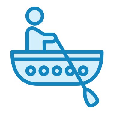 Rafting simgesi vektör illüstrasyonu