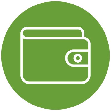 Cüzdan. Web simgesi basit illüstrasyon