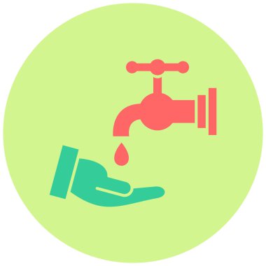 Abdest ikonu. vektör illüstrasyonu