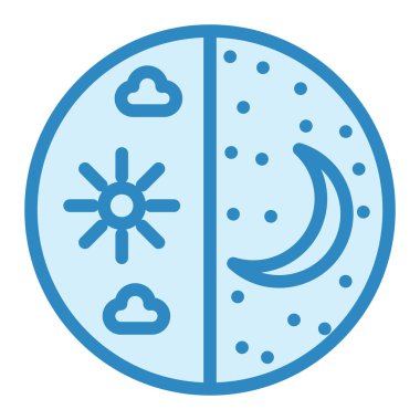 Gece gündüz. Web simgesi basit illüstrasyon