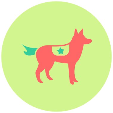 Polis köpeği. Web simgesi basit illüstrasyon