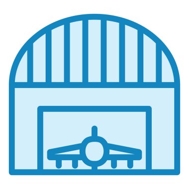 Hangar. Web simgesi basit illüstrasyon 
