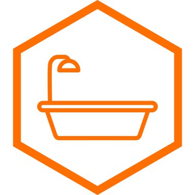 Küvet. Web simgesi basit illüstrasyon