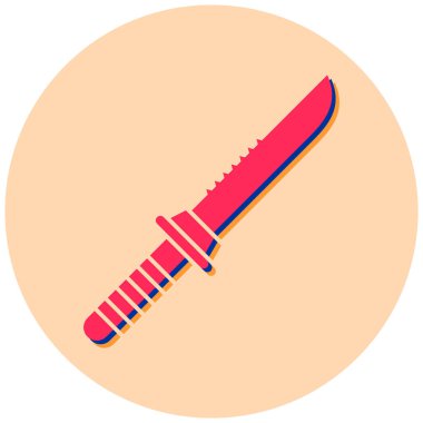 Kılıç. Web simgesi basit illüstrasyon