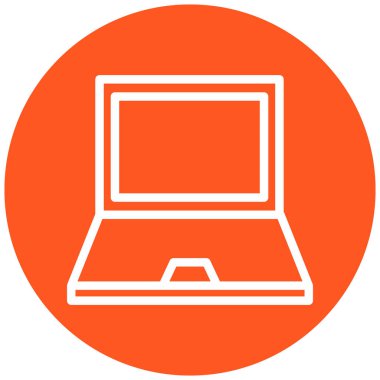 laptop vektör simgesi modern basit illüstrasyon