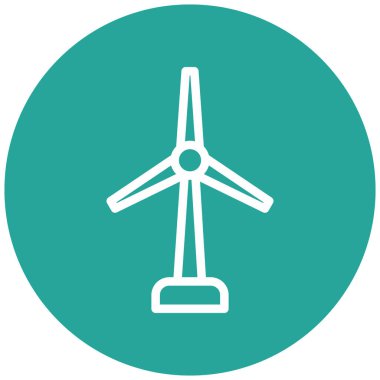 Rüzgar türbini simgesinin vektör çizimi