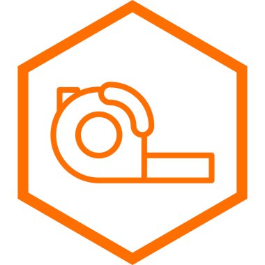 İnşaat mezurası simgesi. Web için rulet cetvel simgelerinin özet çizimi