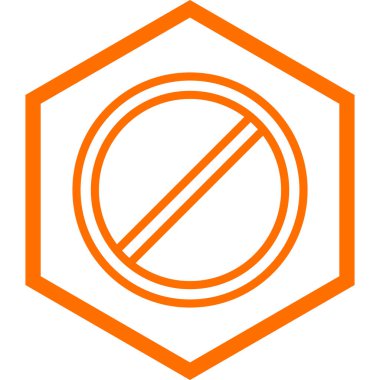 Giriş işareti simgesi yok. uyarı sembolü. Tehlikeyi durdur. düz tasarım biçimi.