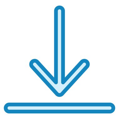 aşağı ok vektör simgesi. biçim düz sembol, beyaz arkaplan